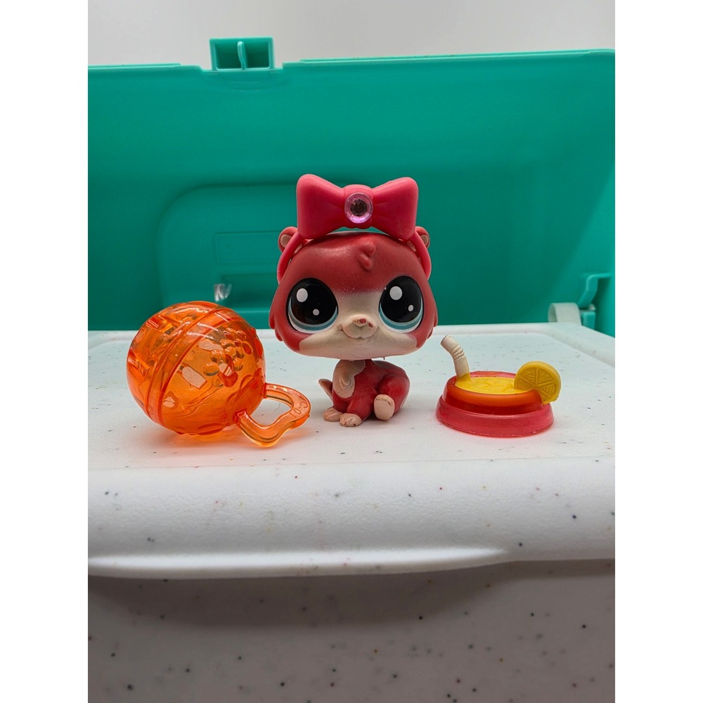 Littlest Pet Shop Hampster Lot with Dollhouse Miniature Accessories Figure